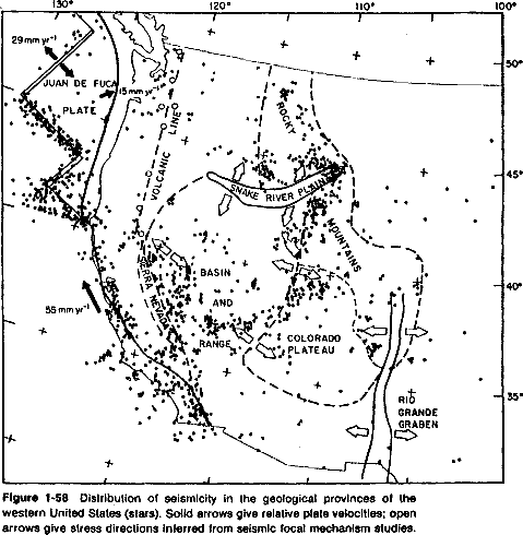 Western US tectonics map