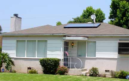 House with solar panel on the roof